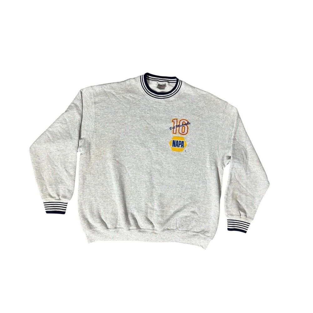 Vtg Bill McAnally #12 Team Napa Racing Sweatshirt Crewneck XXL Oneita Autograph